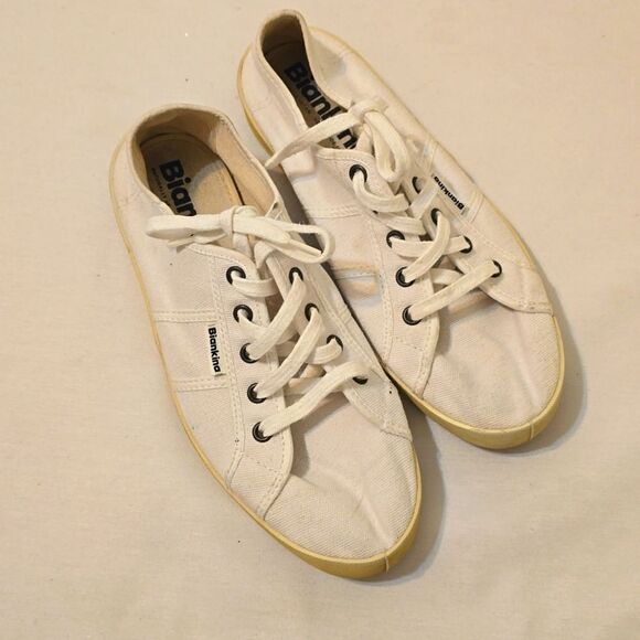 White canvas Biankina St. Tropez sneakers 39 - Picture 1 of 6